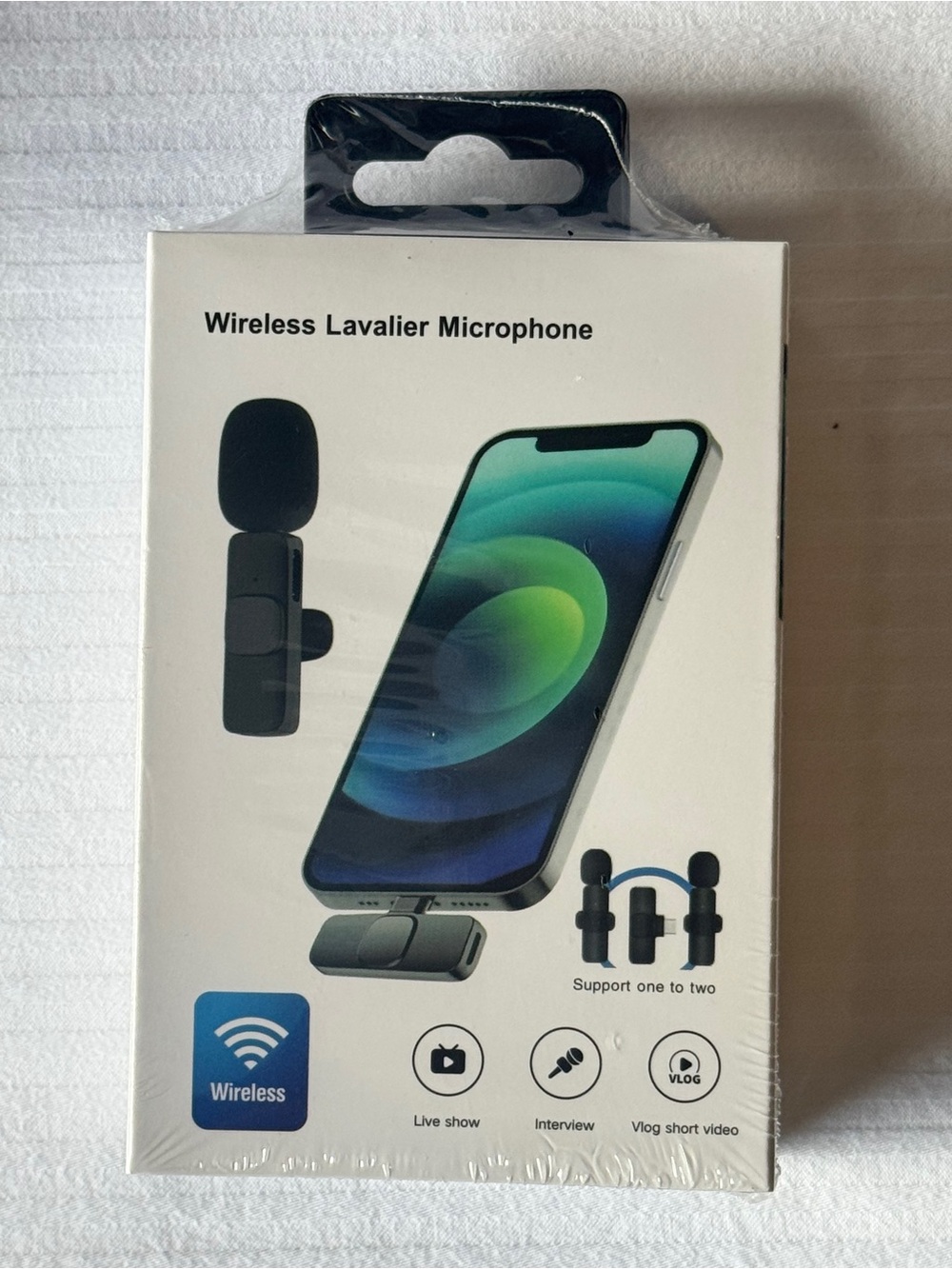 Wireless Black Lavalier‎ Microphone for Cell Phones